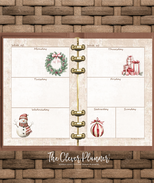 Christmas - Undated Weekly Planner Refill