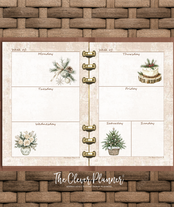 Christmas - Undated Weekly Planner Refill