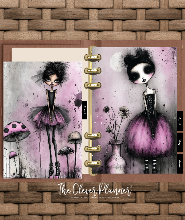 12 Month Divider Tab Set Gothic Planner Tabs