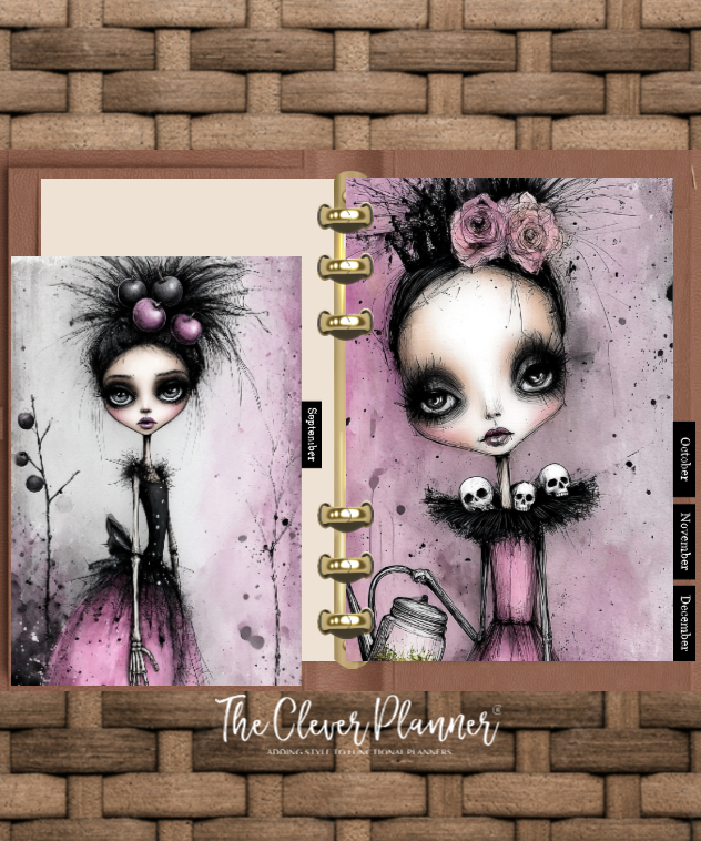 12 Month Divider Tab Set Gothic Planner Tabs
