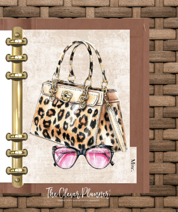 Leopard Print Planner Insert Bundle tab set (planner not included)