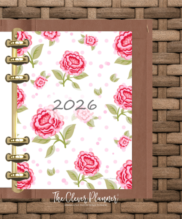 2026 Monthly Calendar (Separated) to use with monthly dividers Pink Roses