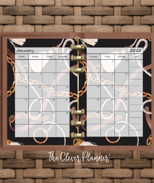 2026 Monthly Fashion Calendar (Separated) to use with monthly dividers