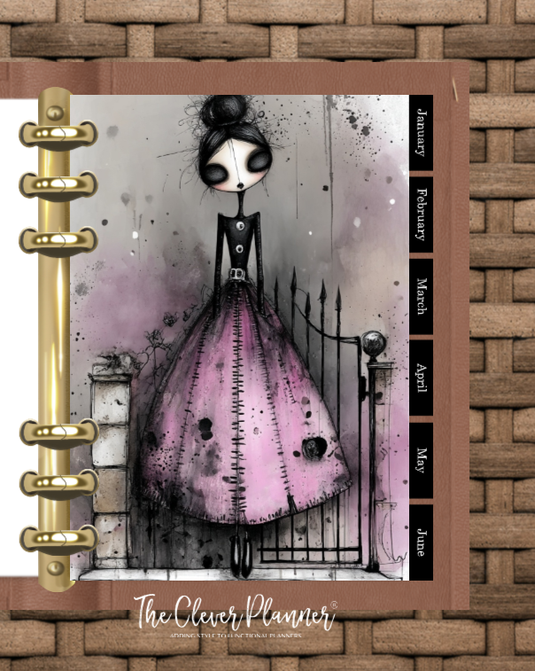 12 Month Divider Tab Set Gothic Planner Tabs