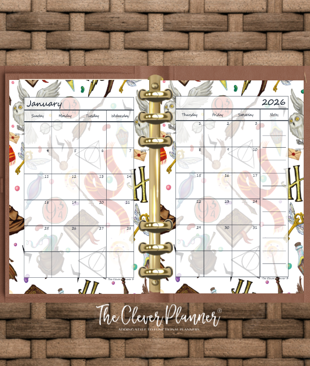 2026 Monthly Calendar (Separated) to use with monthly dividers Magic School