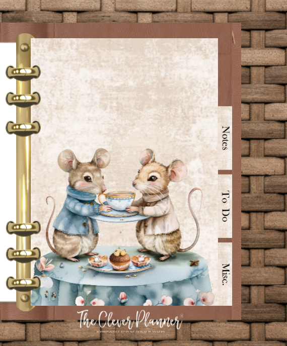Pastel Tea Party Planner Insert Bundle tab set (planner not included)