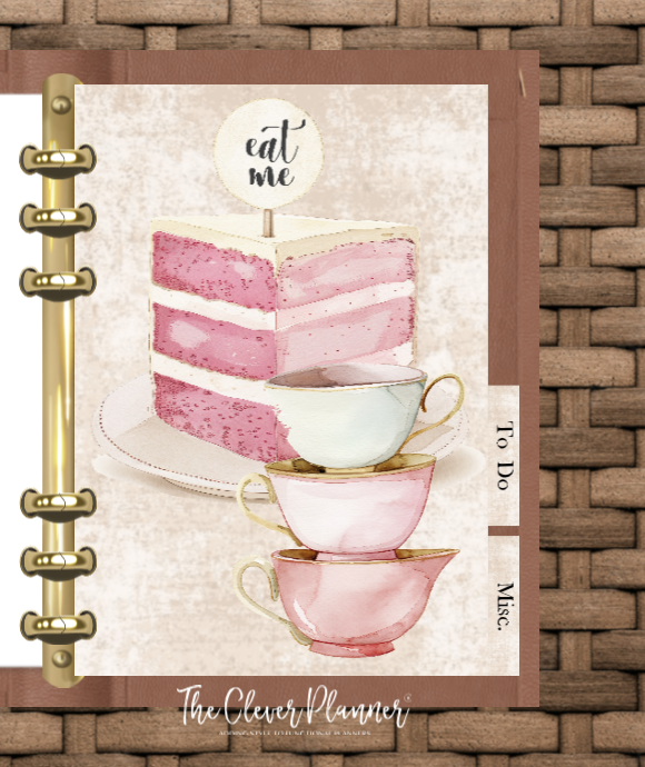 Pastel Tea Party Planner Insert Bundle tab set (planner not included)