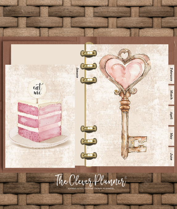 12 Month Divider Tab Set Pastel Tea Party