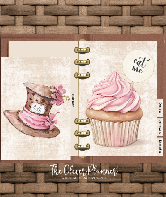12 Month Divider Tab Set Pastel Tea Party