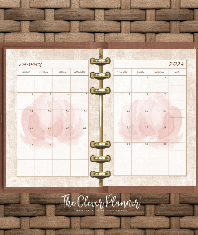 2026 Monthly Calendar (Separated) to use with monthly dividers Sweet Bunny