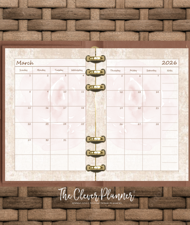 2026 Monthly Calendar (Separated) to use with monthly dividers Sweet Bunny
