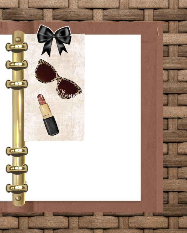 Leopard 4 tab planner divider set