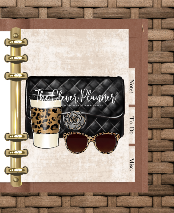 Leopard 4 tab planner divider set