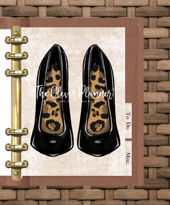 Leopard 4 tab planner divider set