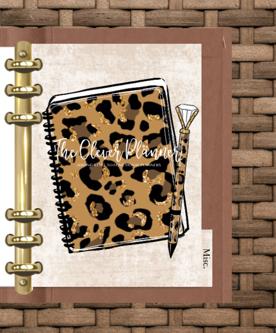 Leopard 4 tab planner divider set