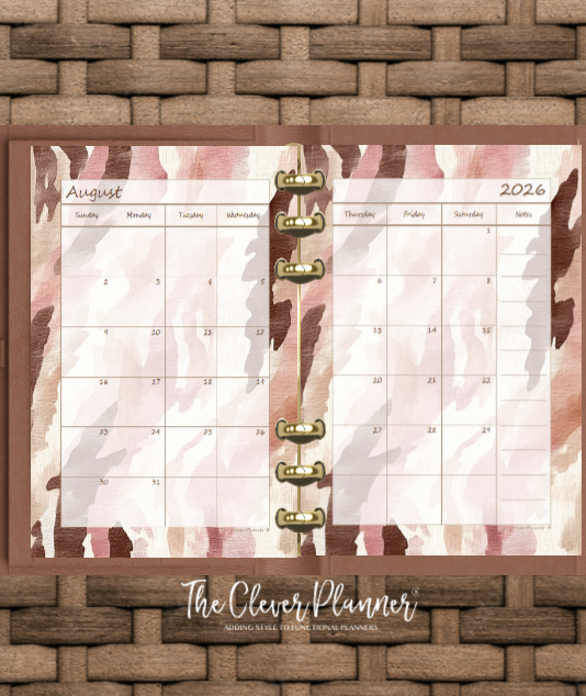 2026 Monthly Calendar (Separated) to use with monthly dividers Leopard Love