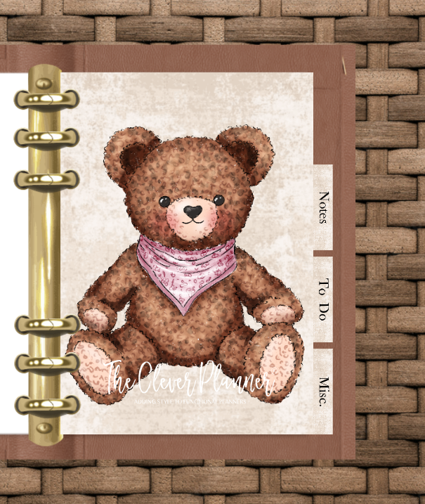 Country Bear Planner Insert Bundle tab set (planner not included)