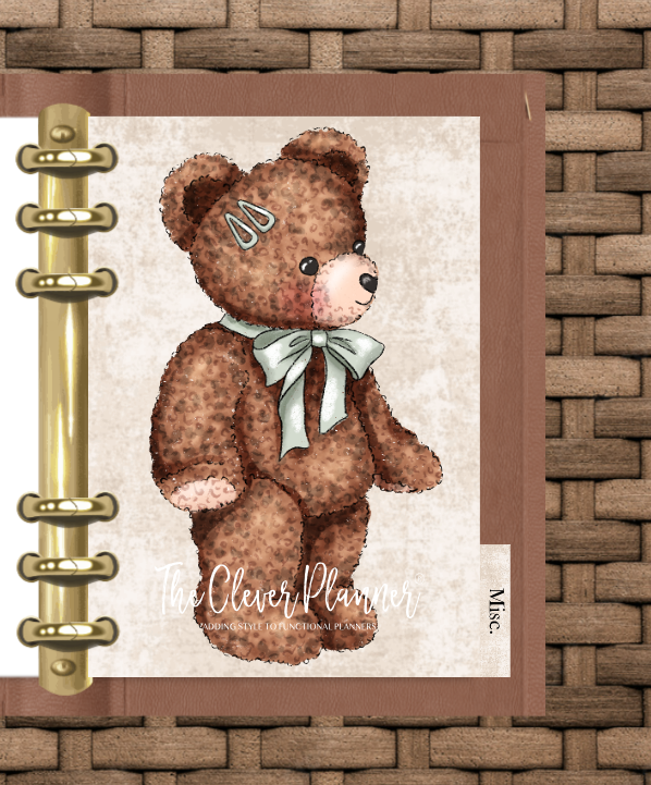 Country Bear Planner Insert Bundle tab set (planner not included)