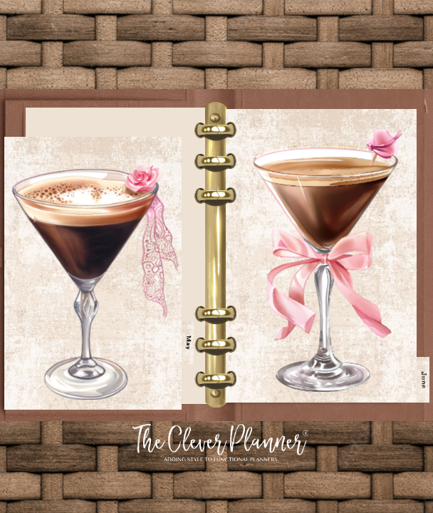 12 Month Divider Tab Set Espresso Martini