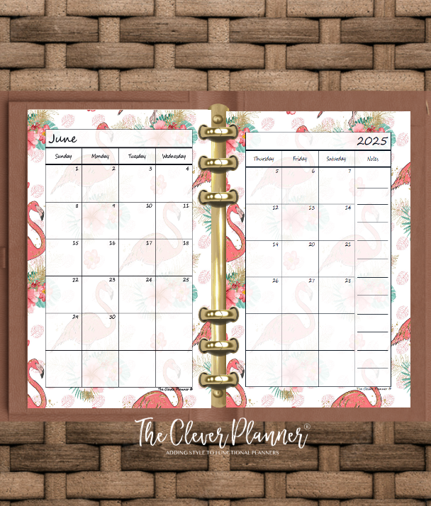 2025 Monthly Calendar (Separated) to use with monthly dividers (Holiday Print)