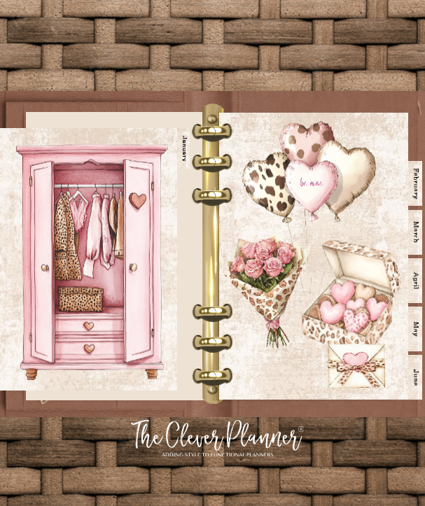 12 Month Divider Tab Set Leopard Love