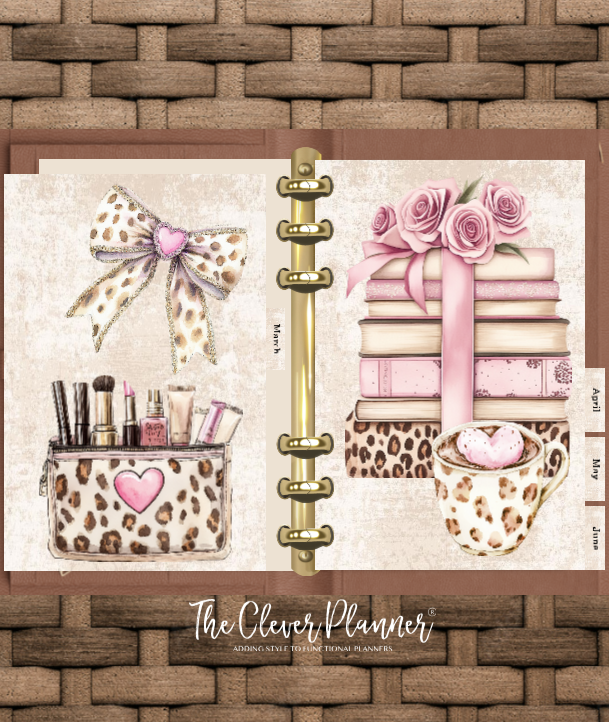 12 Month Divider Tab Set Leopard Love