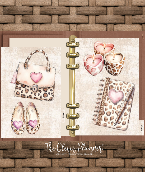 12 Month Divider Tab Set Leopard Love