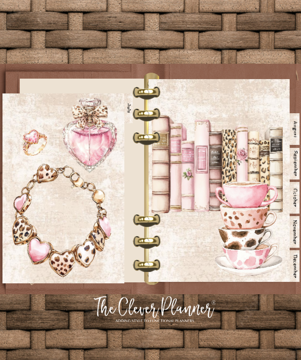 12 Month Divider Tab Set Leopard Love