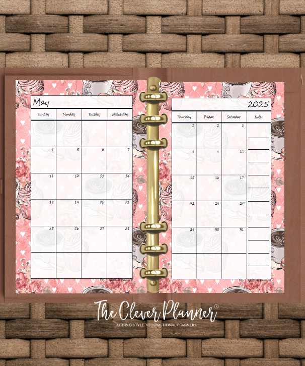 2025 Monthly Calendar (Separated) to use with monthly dividers (Holiday Print)