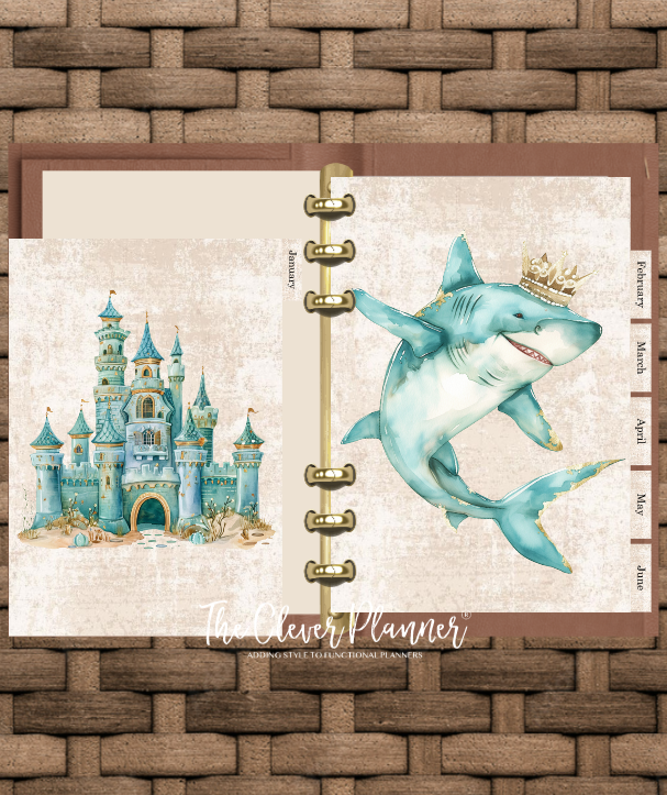 12 Month Divider Tab Set Mermaid Planner Tabs