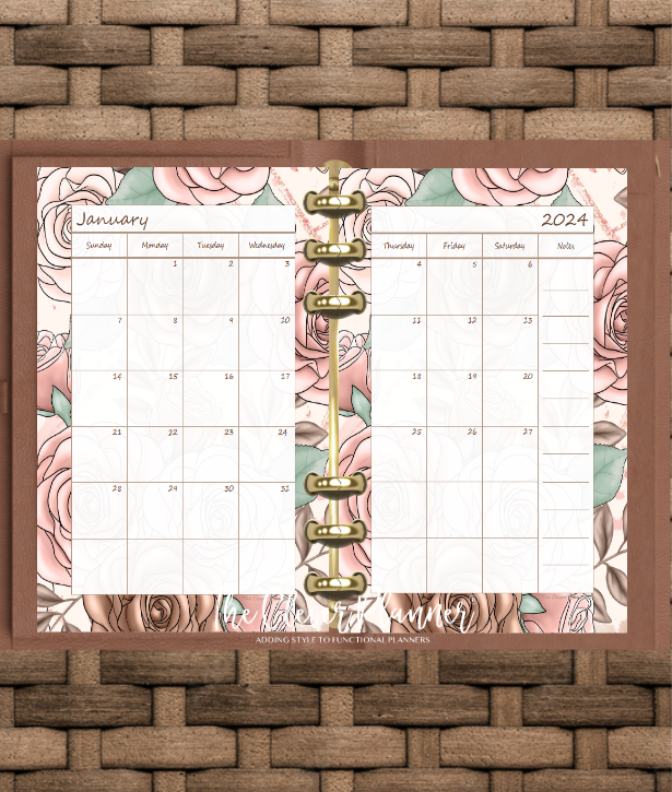 2024 Planner Monthly Calendar (Separated) to use with monthly dividers