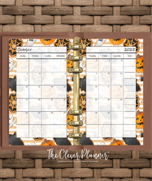 2025 Monthly Calendar (Separated) to use with monthly dividers (Holiday Print)