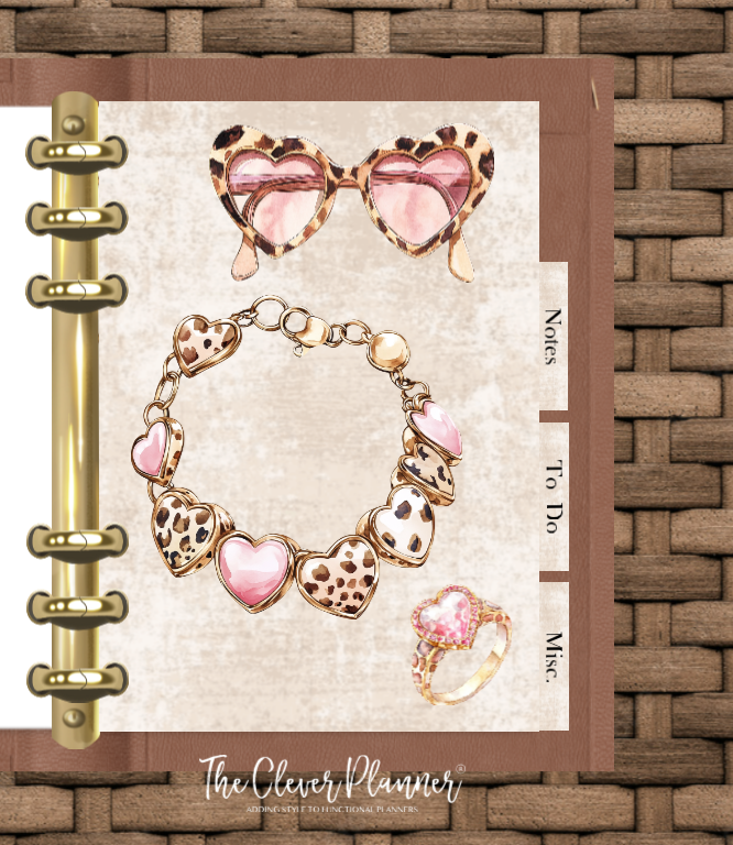 Leopard Print Planner Insert Bundle tab set (planner not included)