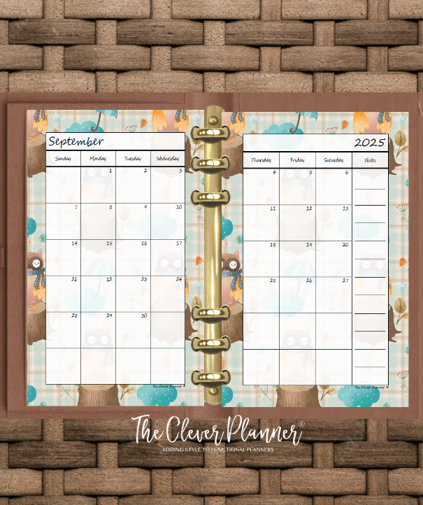 2025 Monthly Calendar (Separated) to use with monthly dividers (Holiday Print)