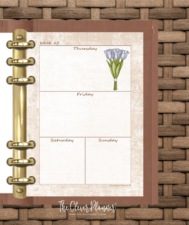 Spring - Undated Weekly Planner Refill