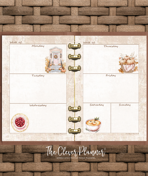 Thanksgiving - Undated Weekly Planner Refill