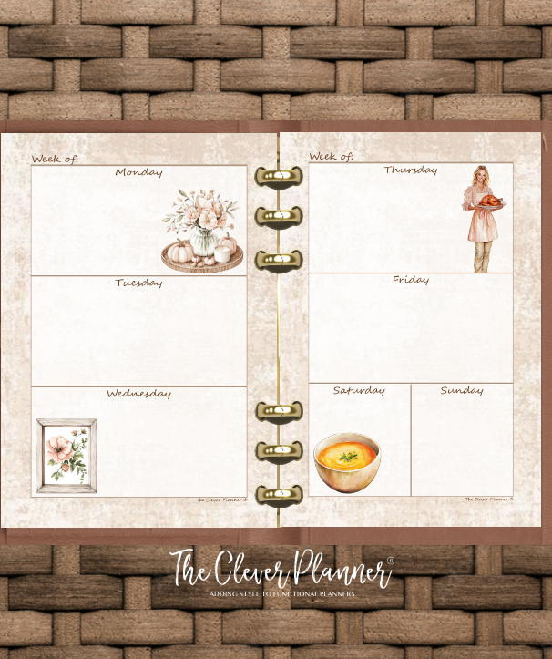 Thanksgiving - Undated Weekly Planner Refill