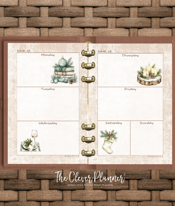 Christmas - Undated Weekly Planner Refill