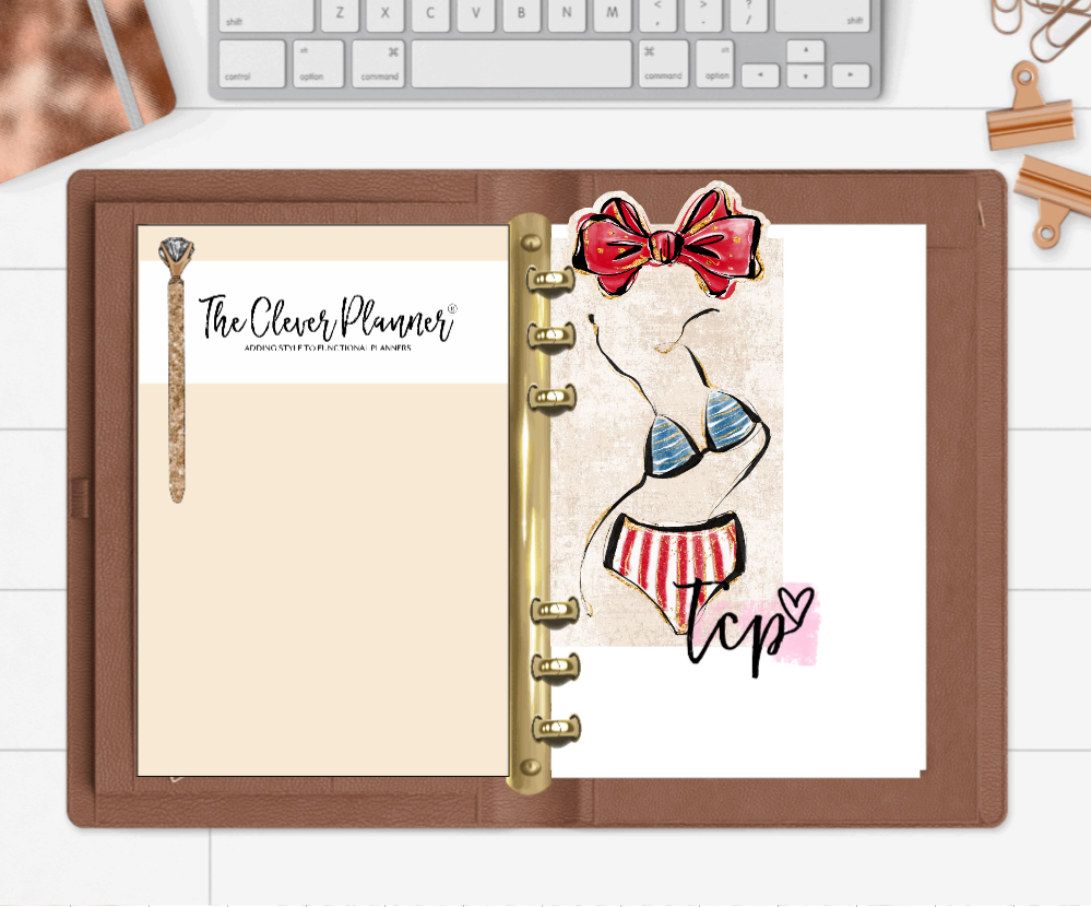 Summer on the Beach 4 tab planner divider set