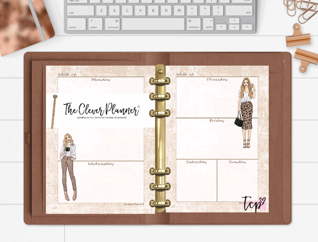 Fashion Ladies - Undated Weekly Planner Refill (blonde)