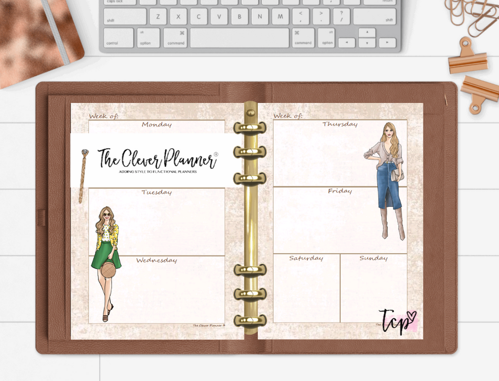 Fashion Ladies - Undated Weekly Planner Refill (blonde)