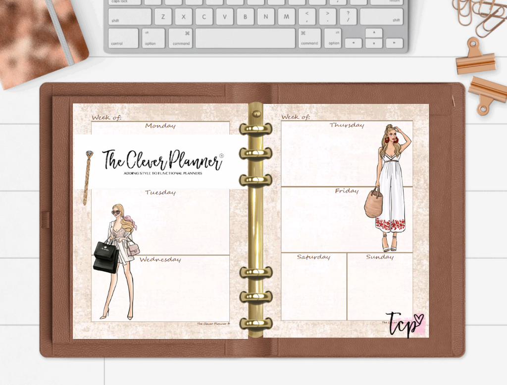 Fashion Ladies - Undated Weekly Planner Refill (blonde)