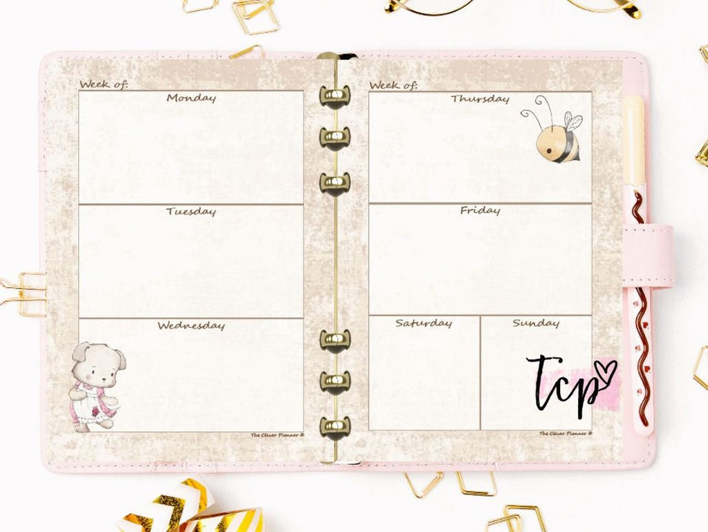 Puppy - Undated Weekly Planner Refill