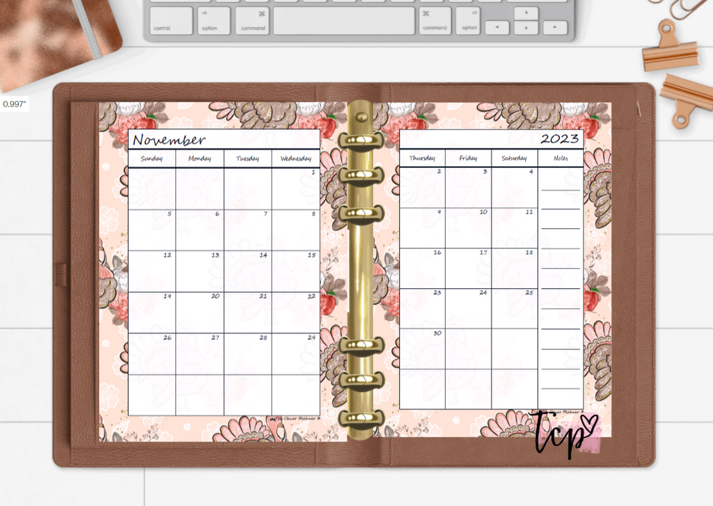 2024 Monthly Calendar (Separated) to use with monthly dividers (Holiday Print)